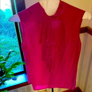 Ted Baker Pink Sleeveless Tie Front Blouse